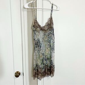 Vintage Mary Green Silk Slip Chemise Lingerie Dress